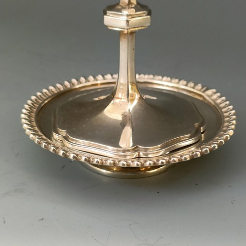 423 - A Victorian silver communion set, comprising a goblet and a stand, London 1859, 2.9 ozt (2)