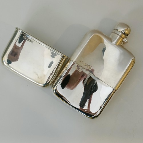 429 - A late Victorian silver hip flask, with cup, London 1901, 7.8 ozt