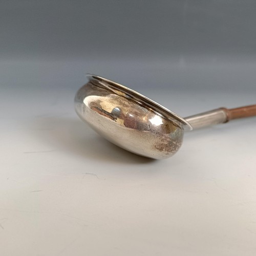 378 - A George III silver and turned wood toddy ladle, London 1803