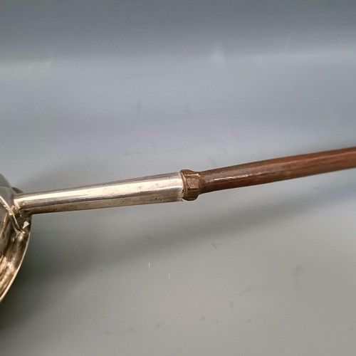 378 - A George III silver and turned wood toddy ladle, London 1803