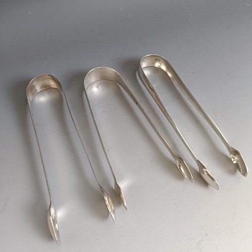 437 - A pair of Victorian silver sugar nips, and two other pairs, 3.3  (3)