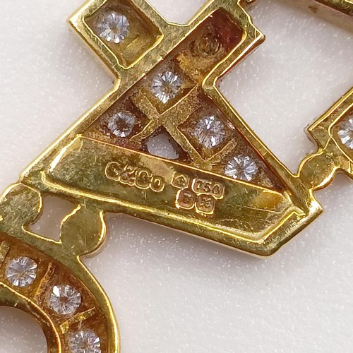 37 - An 18ct gold and diamond 1947 brooch, by Garrard & Co, in a later Garrard & Co box