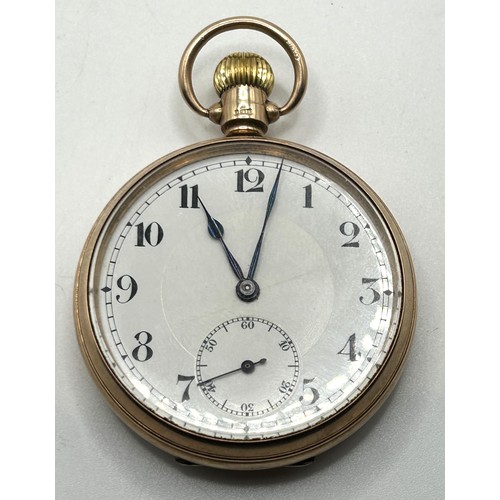 321 - A 9ct gold open face pocket watch