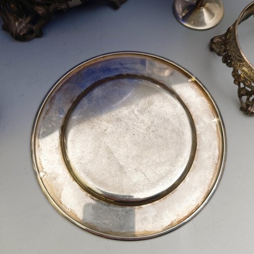 579 - A silver plated oval breakfast tray, and assorted silver plate (box)