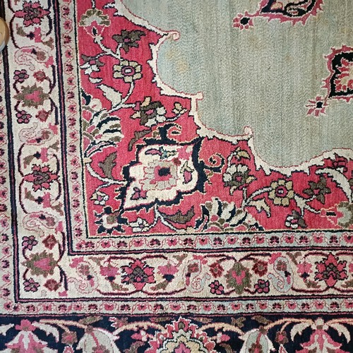 956 - An antique Persian handmade Dorokhsh carpet, 403 x 305