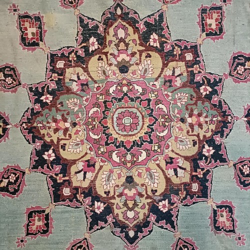 956 - An antique Persian handmade Dorokhsh carpet, 403 x 305