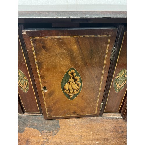 856 - A 19th century mahogany bureau, 120 cm wide