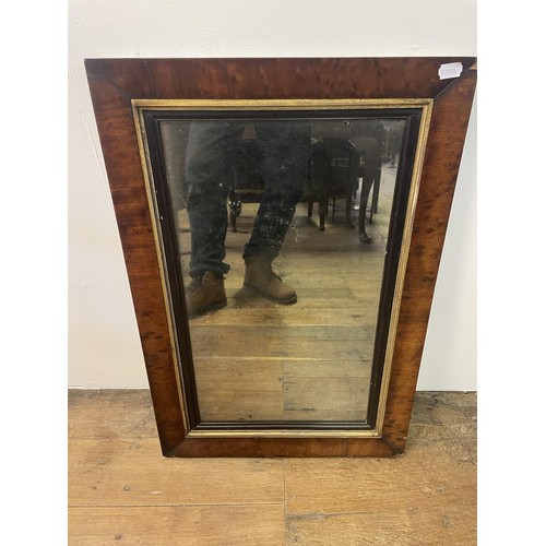 893 - A 19th century mahogany washstand, 43 cm wide, another, a mahogany chest, 61 cm wide, a mirror, 80 x... 