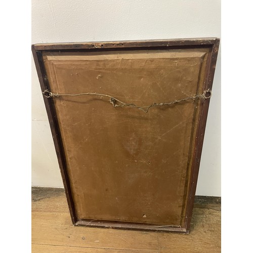 893 - A 19th century mahogany washstand, 43 cm wide, another, a mahogany chest, 61 cm wide, a mirror, 80 x... 