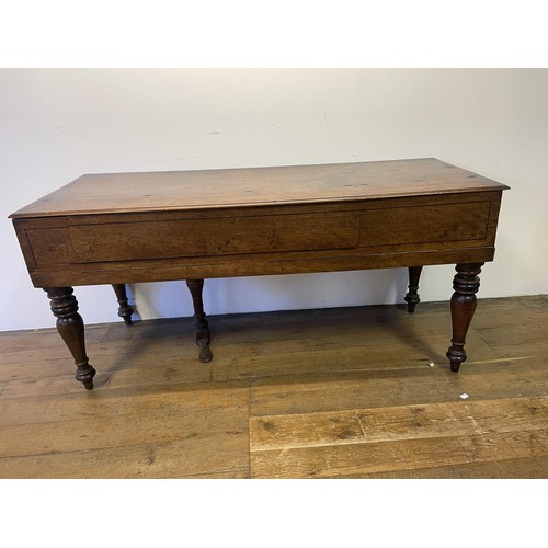 894 - A 19th century mahogany John Broadwood & Sons box piano, in need of extensive restoration, 170 cm, I... 