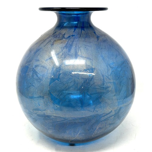 747 - An Isle of White glass vase, probably  by Timothy Harris 30 cm high