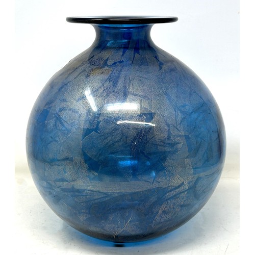 747 - An Isle of White glass vase, probably  by Timothy Harris 30 cm high