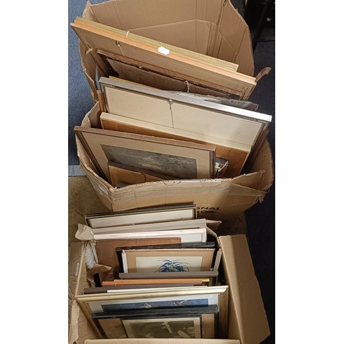 758 - Assorted pictures and prints (3 boxes)