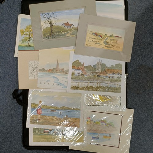 771 - Two portfolios of work from artist Ken Laurence, all unframed (2 folios)
Provenance: from the studio... 