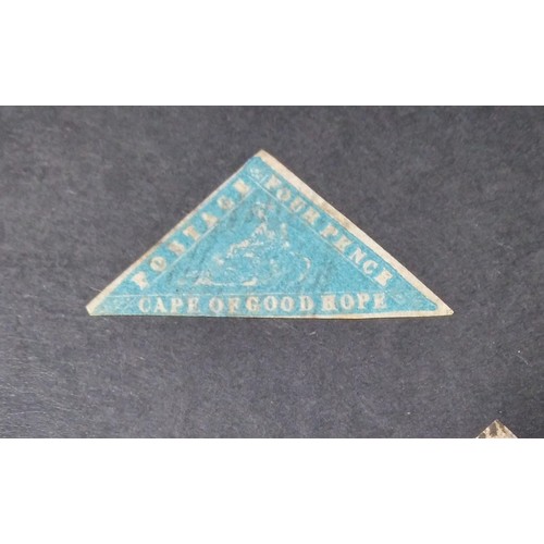 298 - Cape of Good Hope, early selection of triangle, some good margins, inc 1861 pale bright blue, laid p... 