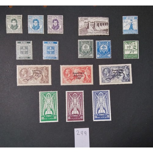 299 - Ireland, comprehensive collection from 1922 -1960, all stamps represented, in unused condition, many... 