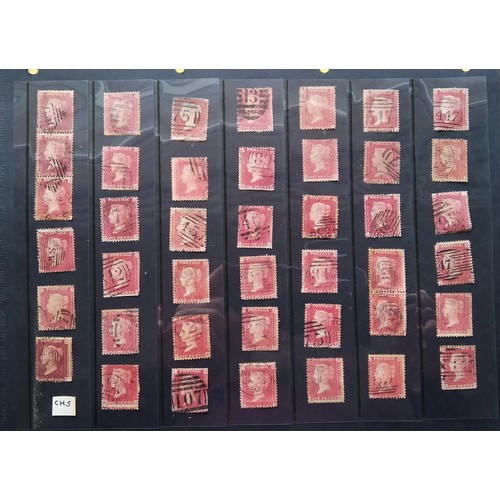 5 - GB a good selection of pre plate mark reds, including embossed half penny, three half penny and 2d b... 