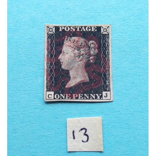 13 - A 1d black, a very nice example, with clear margins