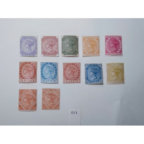 111 - Mauritius, 1883, full unused set, good fresh colours, 50c shades, cat over £300