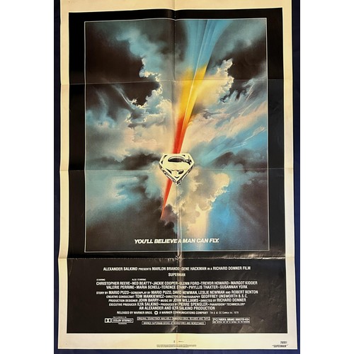 540 - Superman, 1978, US One Sheet film poster, advance version, size 40 x 27 inches