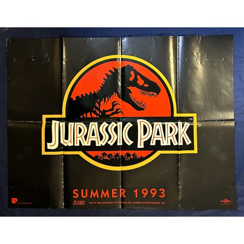 544 - Jurassic Park, 1993, UK Quad film poster, size 40 x 30 inches