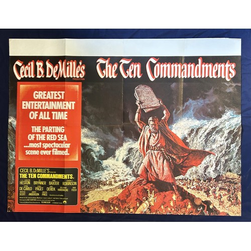 551 - The Ten Commandments, 1972, UK Quad film poster, size 40 x 30 inches, A Reason to Live, a Reason to ... 