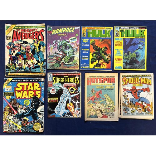 585 - Assorted comics, to include The Hulk, Spiderman and the Titans, and others