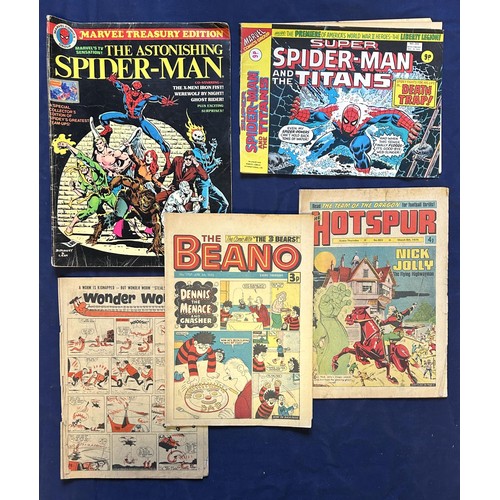 585 - Assorted comics, to include The Hulk, Spiderman and the Titans, and others