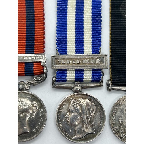 976 - A group of five Victorian miniature medals, comprising an Egypt 1882 Medal, with Tel-El-Kebir bar, a... 