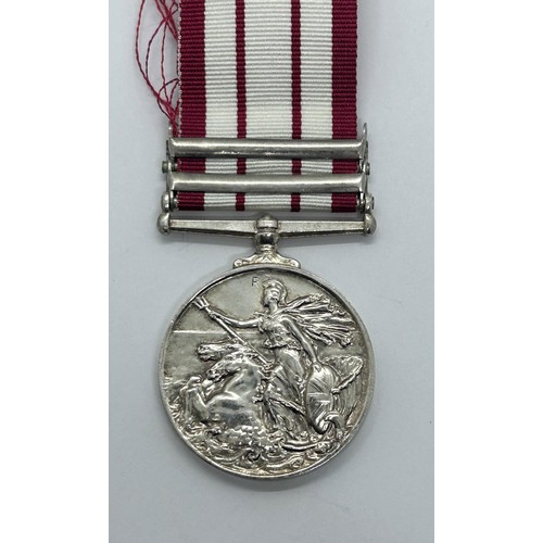 942 - A Naval General Service Medal, marked R for Replacement/Replica, with (genuine) Yangtze 1949 and Min... 