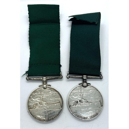 946 - A Royal Naval Reserve LS & GC Medal, awarded to 1450 V A Downes STO RNR, and another awarded to 1966... 