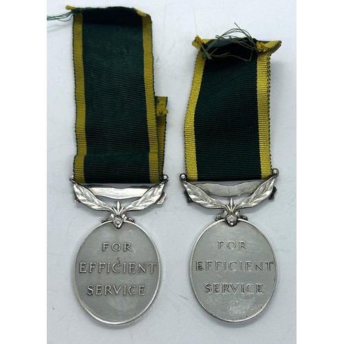 949 - A Territorial Efficiency Medal, awarded to 7594704 Cfn J A Burland REME, and another, awarded to 211... 