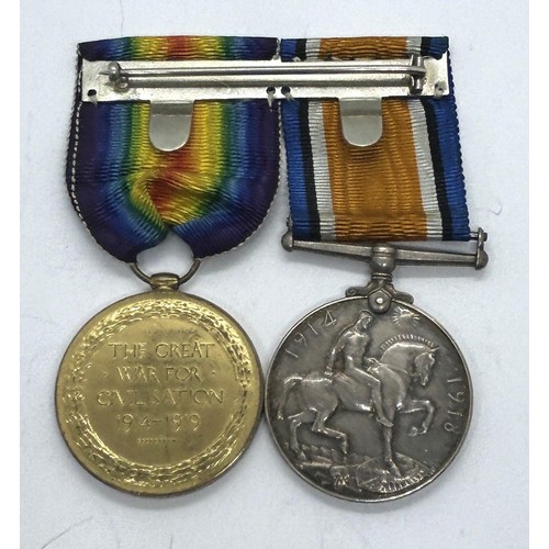 960 - A British War Medal and Victory Medal pair, awarded to Lieut J G Nelson