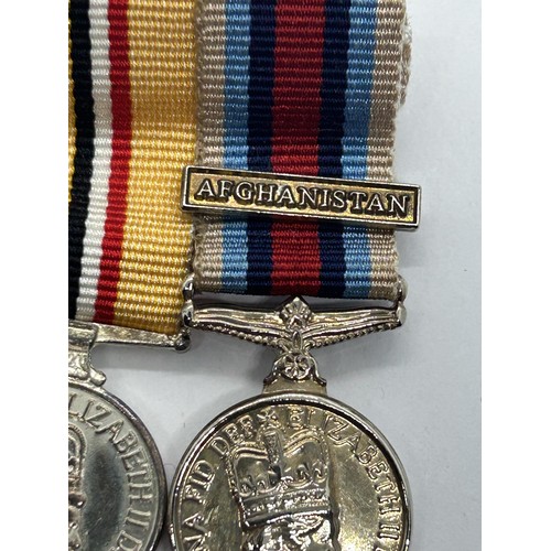 970 - A group of three miniature medals, comprising a MM (QEII), an Africa General Service Medal, with Ken... 