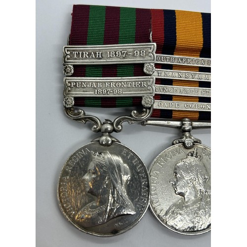 978 - A group of five medals, awarded to 3-7007 Pte G Megee Som LI, comprising an India General Service Me... 