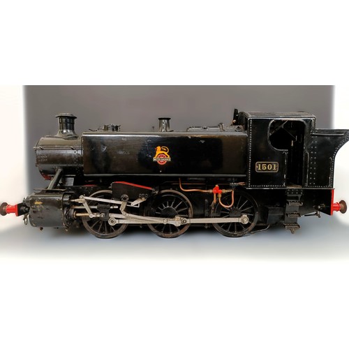 1250 - A garden gauge live steam 0-6-0 locomotive, in black livery, 88 cm