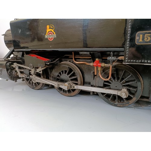 1250 - A garden gauge live steam 0-6-0 locomotive, in black livery, 88 cm