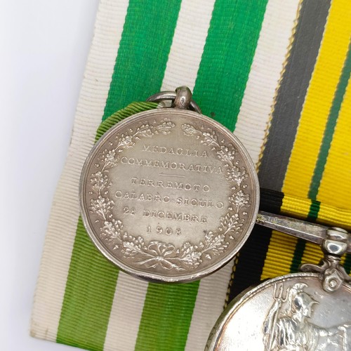 702 - A pair of medals, awarded to W Stolborg AB HMS Pomone, comprising an Africa General Service Medal, w... 