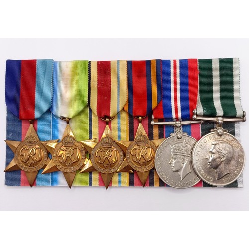 709 - A group of six medals, awarded to 17997-A H Sutton L SMN RN, comprising a 1939-1945 Star, an Atlanti... 