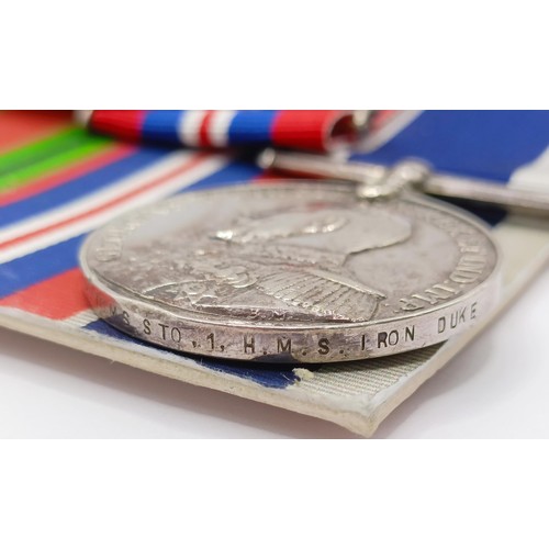 715 - A group of six medals, awarded to K-29098 William Henry Toms STO 1 HMS Iron Duke, comprising a Briti... 