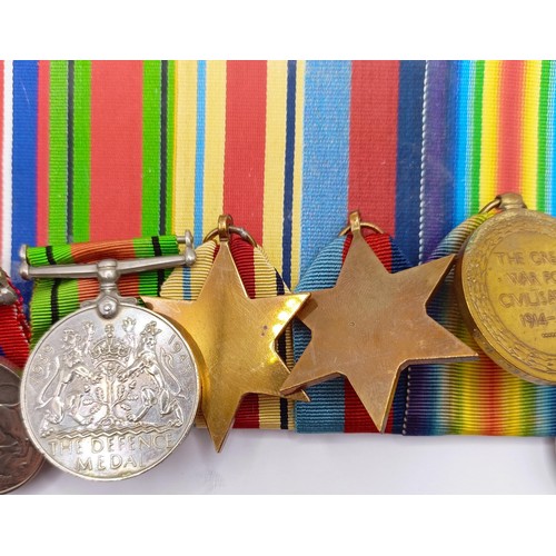 717 - A group of seven medals, awarded to J 73412 A L Draper B Tel RN, comprising a British War Medal, a V... 