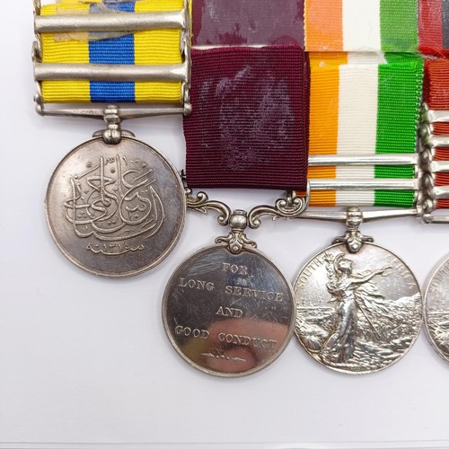 720 - A group of five medals, awarded to 8393 Serjt G Skinner RAMC, comprising a Queen's Sudan Medal, Quee... 