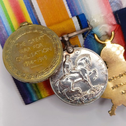 730 - A group of four medals, awarded to T4-069724 Cpl H Lloyd, 332/Coy ASC, and a 1914-15 Star Trio  Prov... 