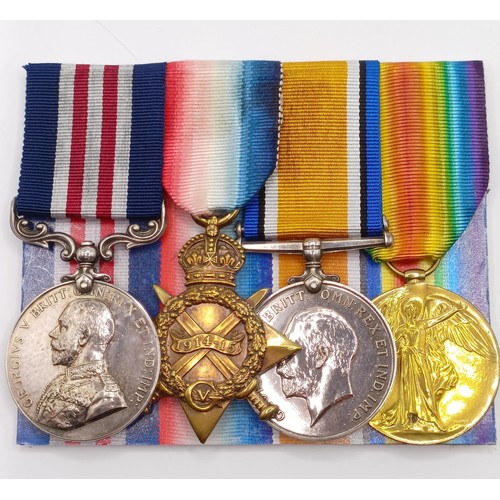 731 - A group of four medals, awarded to 113201 Sjt R E Hunter No 4 Spec Coy RE, comprising a Military Med... 