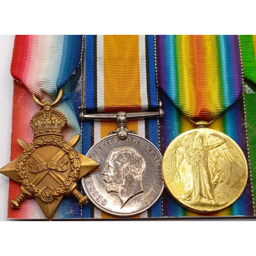 741 - A group of four medals, awarded to 3087 Pte A Gardiner The Queen's Regiment, comprising a 1914-15 St... 