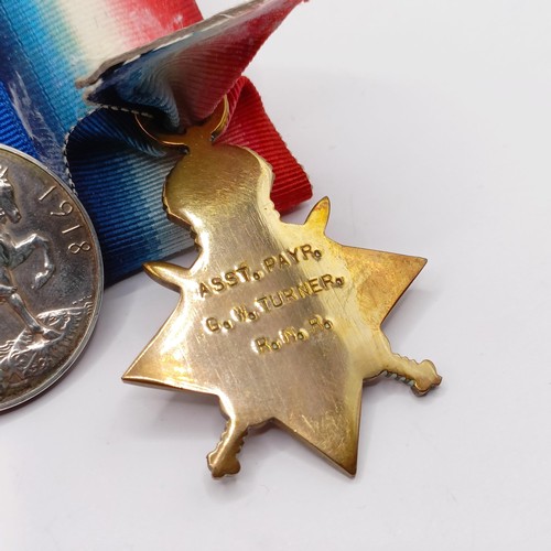 742 - A 1914-15 Star Trio, awarded to Asst Payr G W Turner RNR (MID) Provenance:  From a lifetime of medal... 