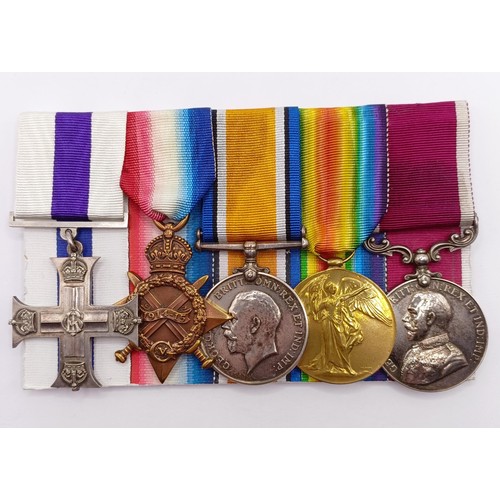 743 - A group of five medals, awarded to 768 Sjt S Maskey RGA, comprising a Military Cross, a 1914-15 Star... 