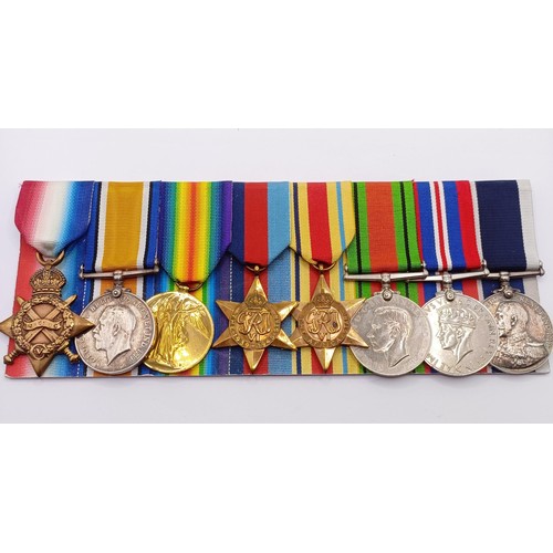 781 - A group of eight medals, awarded to J 18053 P J Scott AB RN, comprising a 1914-15 Star Trio (worn wi... 