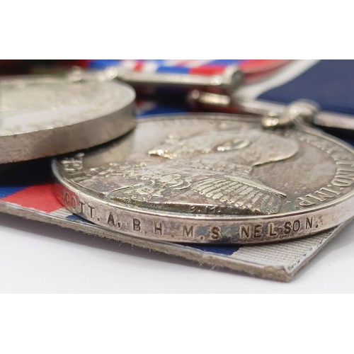 781 - A group of eight medals, awarded to J 18053 P J Scott AB RN, comprising a 1914-15 Star Trio (worn wi... 