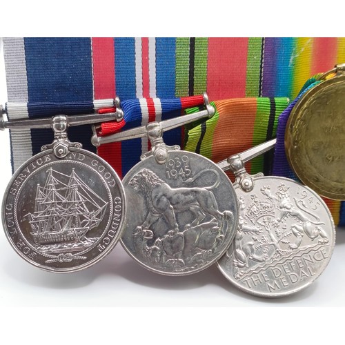 782 - A group of six medals, awarded to RMA 13885 G R E Mears, comprising a 1914-15 Star Trio (worn with p... 